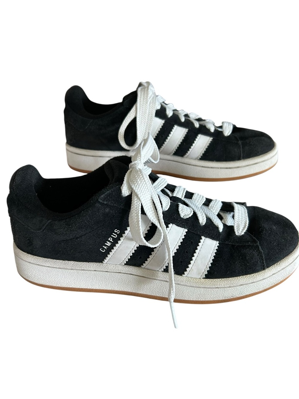 Adidas Campus Men’s/Unisex Size 6 Black White Gum Sole Ortholite Suede Sneakers